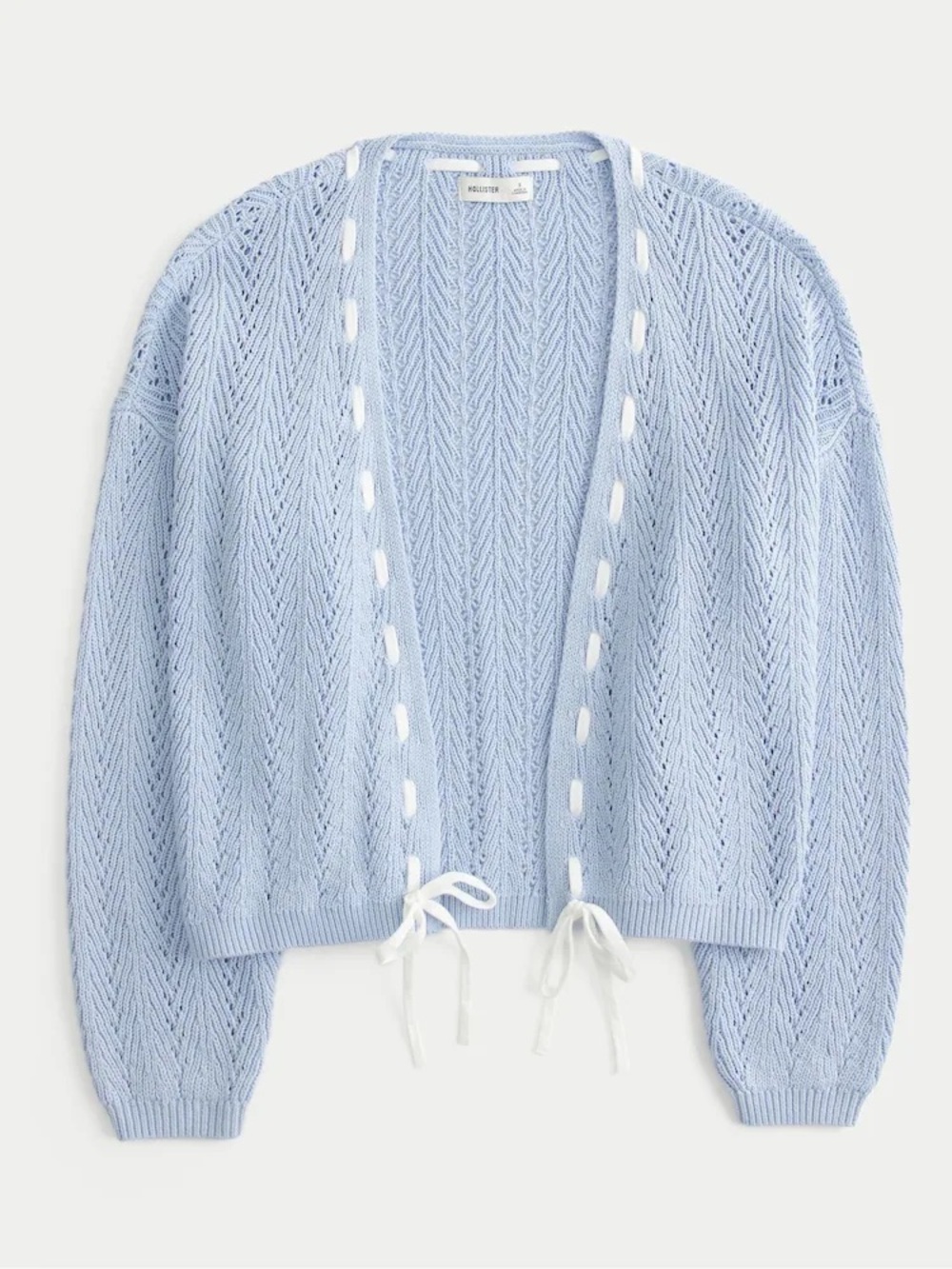 NWT Hollister blue knit open cardigan